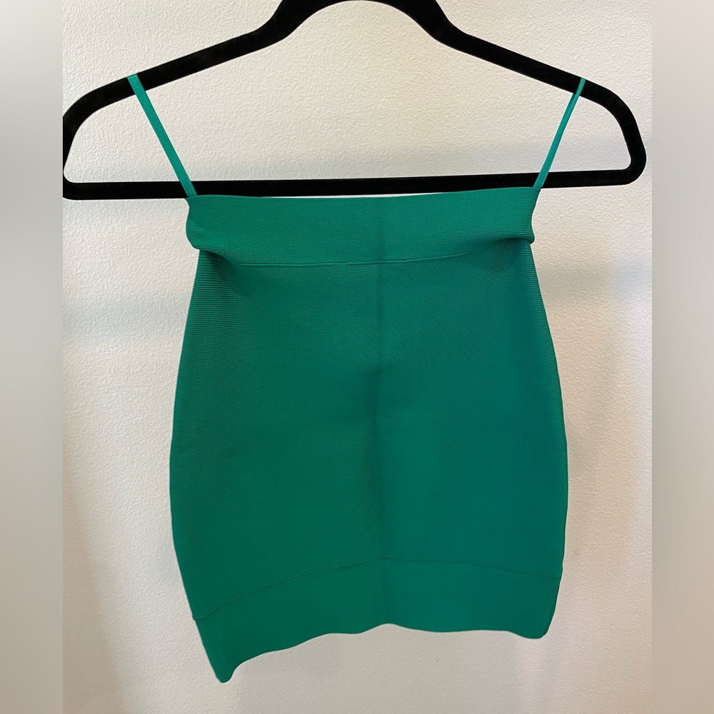 BCBGMaxazria Kelly Green Bandage Skirt
